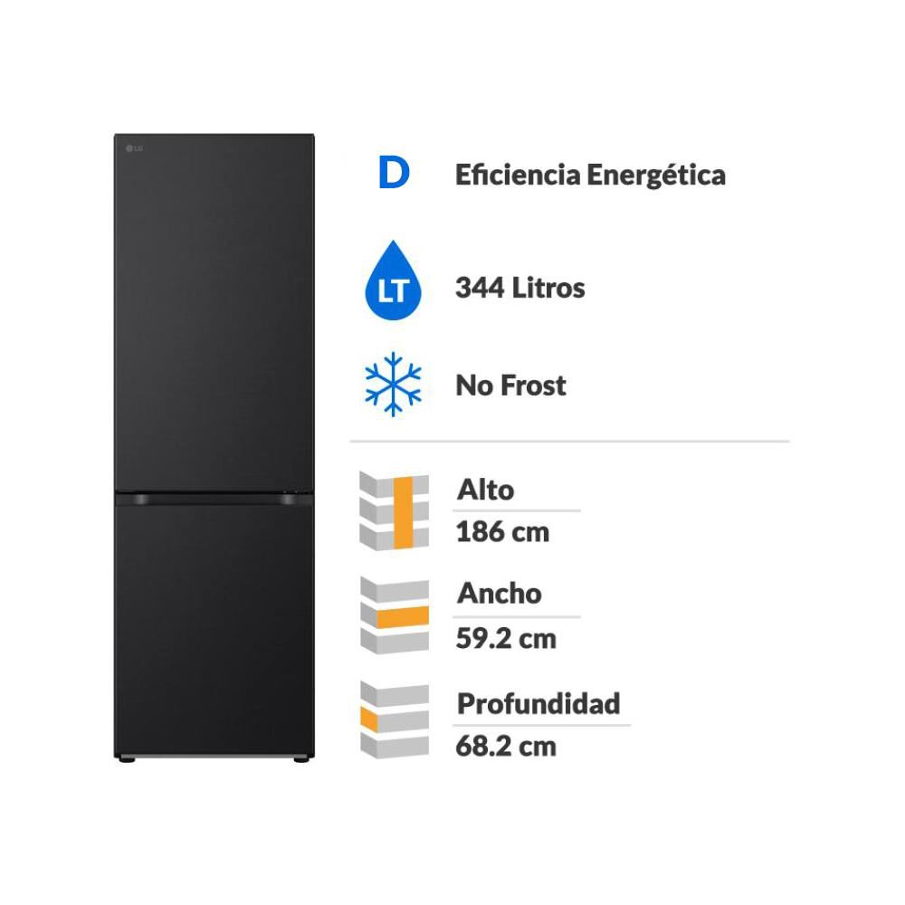 Refrigerador Bottom Freezer LG GB37BPT.AEPPECL / No Frost / 344 Litros / D image number 1.0